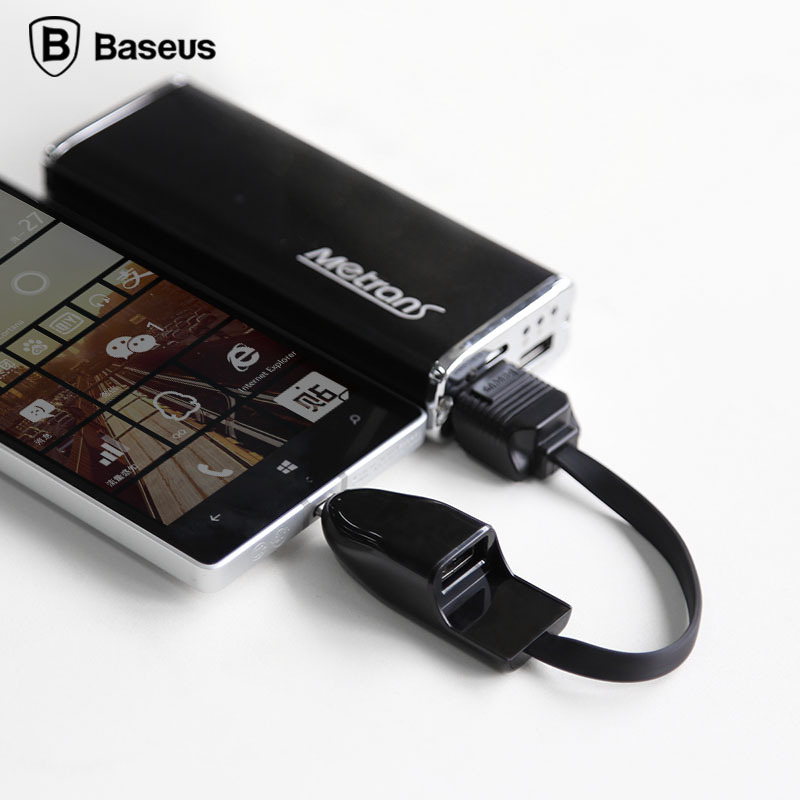 Original Baseus Portable USB OTG Cable Adapter for Samsung Galaxy Note 5 S4 S5 S6 Edge