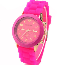 GENEVA Women Quartz Watches Multi Color Silicone Band Fashion Casual Popular Watch for Ladies Simply Sports