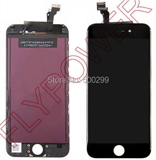 For iPhone 6 6G LCD Screen Display with Touch Screen Digitizer Assembly by free shipping; Black color; 100% warranty