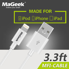 Original Brand MaGeek iOS USB Cable 3.3ft  for iPhone5 6 6Plus iPad iPod iTouch Charging Cable CB101-191