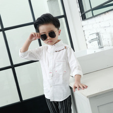 children clothes spring autumn kids shirts cotton embroidered pure color shirt toddler boys shirts kids clothes girls blouse
