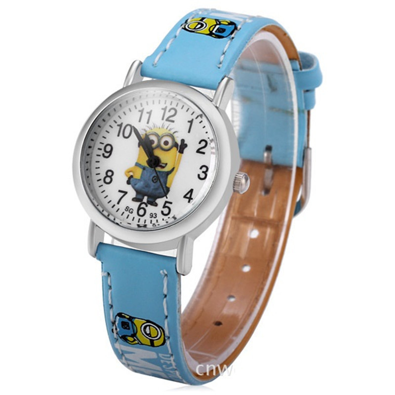 Despicable Me minion Cartoon watch kid Quartz Wrist Watches fashion Sport watch For Children (2)