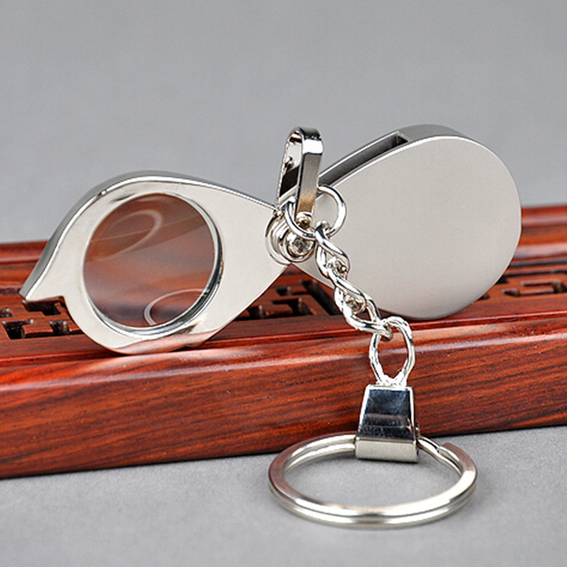 5X20MM The Elderly Use Gift Pocket Keychain Type Loupe Portable Magnifying Glass Toy Magnifier for Children