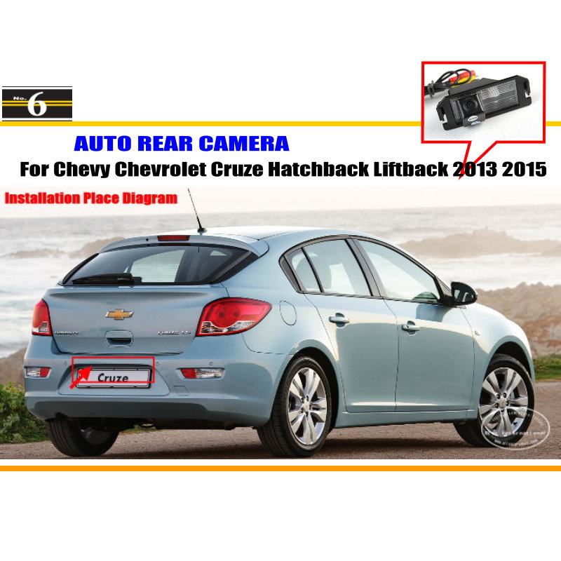 Car Camera For Chevy Chevrolet Cruze Hatchback Liftback 2013 2015 / Rear View Camera HD CCD RCA NTST PAL License Plate Lamp OEM
