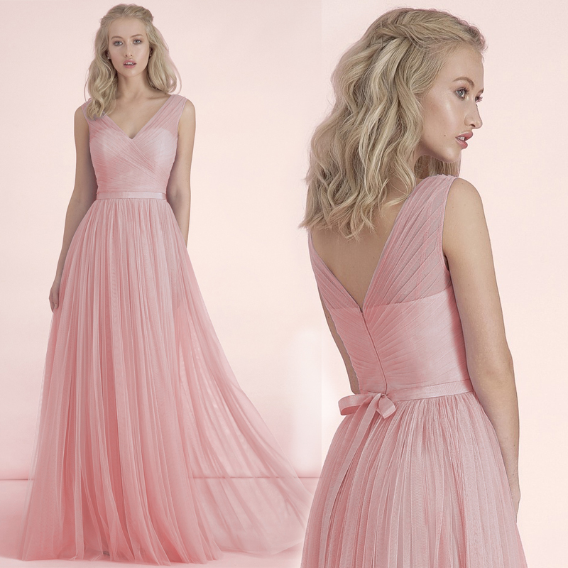 2015 New Pink Bridesmaid Dress Women Dress Three Styles