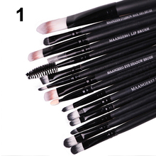 2015 Brand New 15Pcs Makeup Cosmetic Powder Foundation Eyeshadow Mascara Lip Eyebrow Brush Set Kit