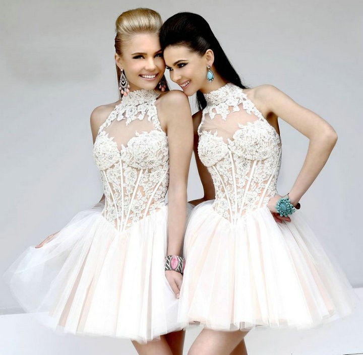 ... ready-to-ship-wholesale-price-A-line-Mini-Prom-Dresses-short-with-lace
