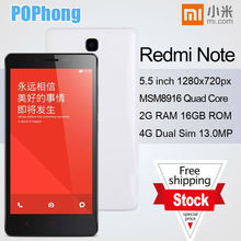 F Original Xiaomi Redmi Note 4G Dual SIM LTE Mobile Phone MSM8916 Quad Core MIUI V6