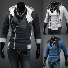 New 2016 Spring & Autumn Fashion Casual Slim Cardigan Assassin Creed Hoodies Sweatshirt Outerwear Jackets Men,Size M-6XL,W20