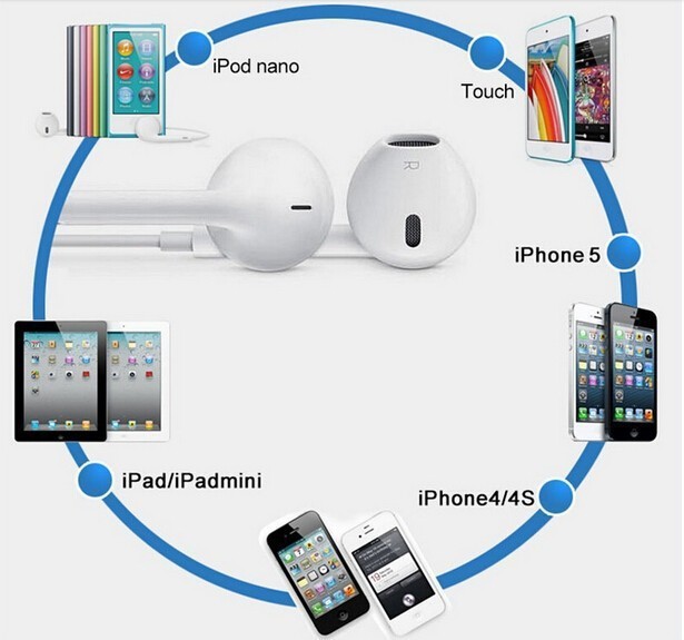   -   fone  ouvido   Iphone 5S 5   Apple ,   Eaphone  