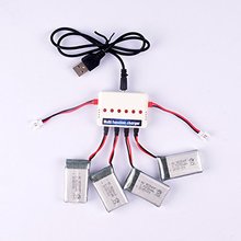 4pcs 3.7V 780mAh Battery and 1to6 charger for syma X5c X5sc X5sw RC quadcopter drone spare parts