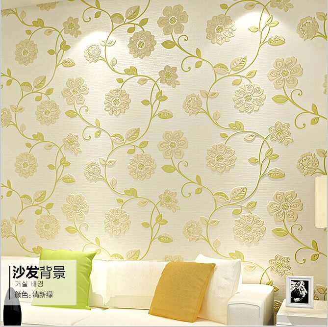 Pastoral Flower Non-woven Wallpaper Wall Paper For Kid Children Bedroom Living room Papel De Parede Listrado Adesivo Wallpaper