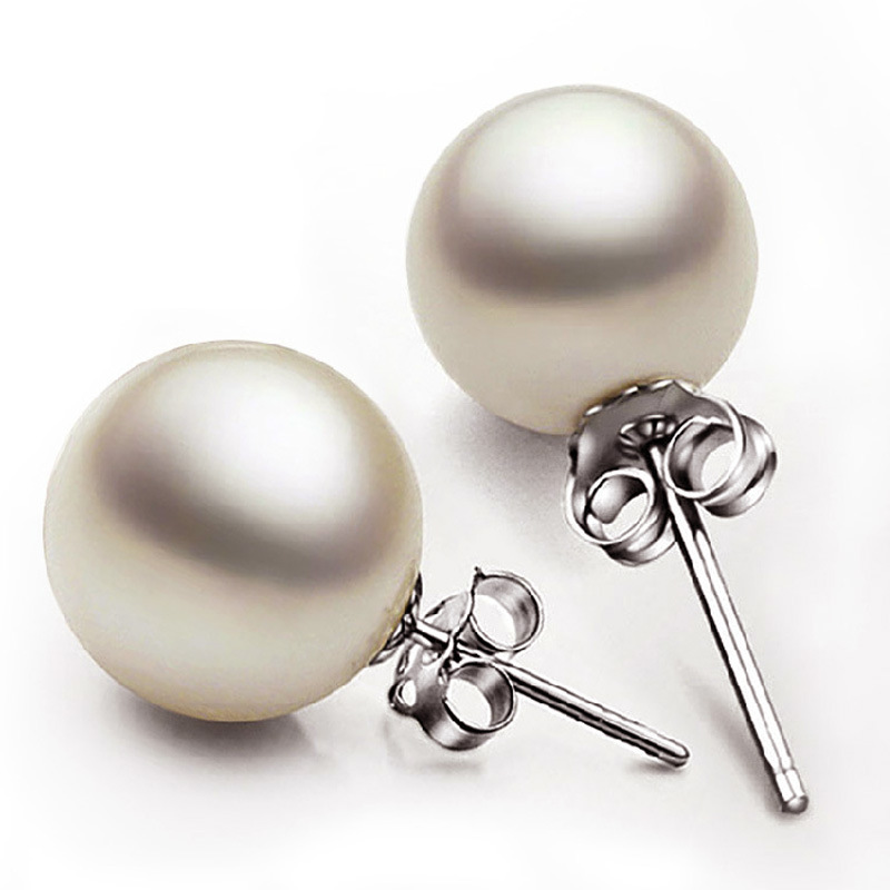 Free shipping 925 sterling silver stud earrings high quality luxury romantic pearl woman simple sexy vintage