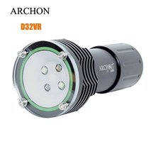 ARCHON W38VR D32VR Flashight Diving Torch 60M Underwater 1400 lumen White 2*CREE XM-L U2 LED video with battery and charger