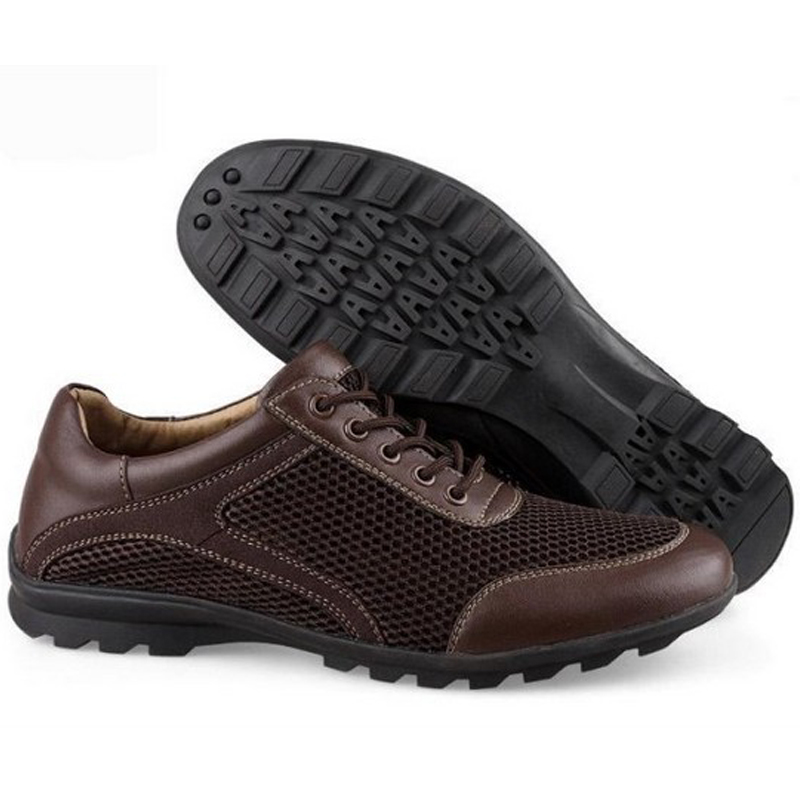 2015 Brand Breathable Mens Shoes Casual Fashion Men Shoes Zapatos De Hombre Leather Mesh Summer Men Flats Size 38-47