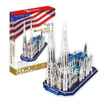 St. Patrick Cathedral CubicFun 3D educativo de papel y EPS modelo Papercraft adorno casero para la navidad regalo de cumpleaños