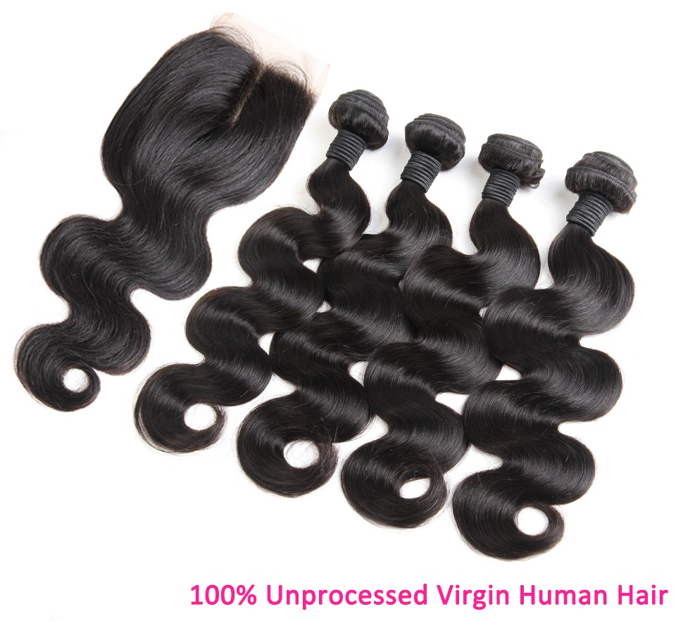 brazilian virgin hair with closure 01