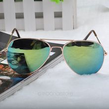 Fashion Cool Sunglasses Goggle Aviator Metal Sunglasses Eyewear Bat Mirror UV Protection Sun Glasses 6