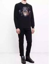 Autumn Winter embroidered Slim black Cardigan Assassin Creed Raiders rottweiler anime hoodie Sweatshirt 3D Outerwear Jackets Men