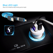 ROCK Ditor 2.4A Car-Charger For Lenovo S90 A536 K3 Note S60 P70 P780 P1 Vibe Shot X2 & Other phone USB Car Charger or 2-1 Cable