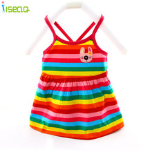 2 Colors Summer Baby Girl Dresses Cotton One Piece Dress Cartoon Striped Kids Clothes Girl Petticoat Robe Fille Enfant BD002
