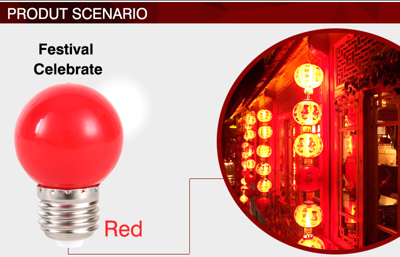 Whole Colorful Globe Light Bulb E27 Led Bar 3w White Red Christmas Bulb For Decoration