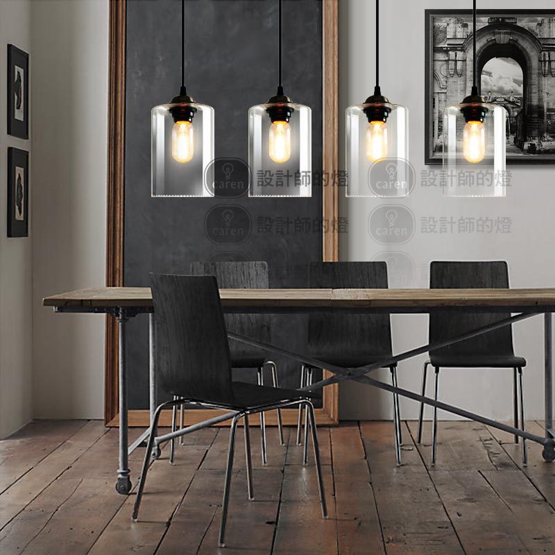 Vintage Pendant Lights Dia 13 cm Weston Round Glass Drop Lamp Kitchen Restaurant Fixture ...