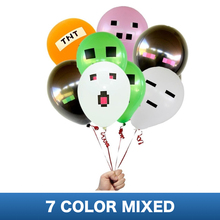 50pcs Minecraft Latex Balloon (Tnt,Pig,Ghast,Creeper,Enderman)Creative Birthday Party Decoration Balloon 7 Color Mixed