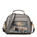 Trendy Women Print Handbag Adorable Cartoon Print Shoulder Bag Occident Style Cute Ladies Simple Crossbody Bag