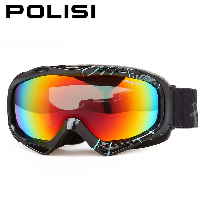 POLISI Outdoor Ski Snow Snowboard Goggles Polarized Anti-Fog Lens Snowmobile Skate Glasses Winter Mountaineering Skiing Eyewear