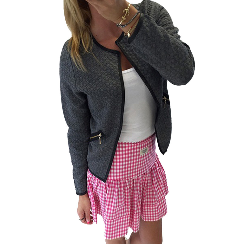 Hot Sale Manteau Femme Women Long Sleeve Chaquetas Mujer Lattice font b Tartan b font Cardigan