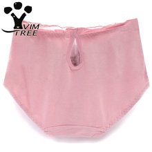 VIMTREE high waist size sexy lace panty embroidery lady briefs bottom crotch cotton womens underwear