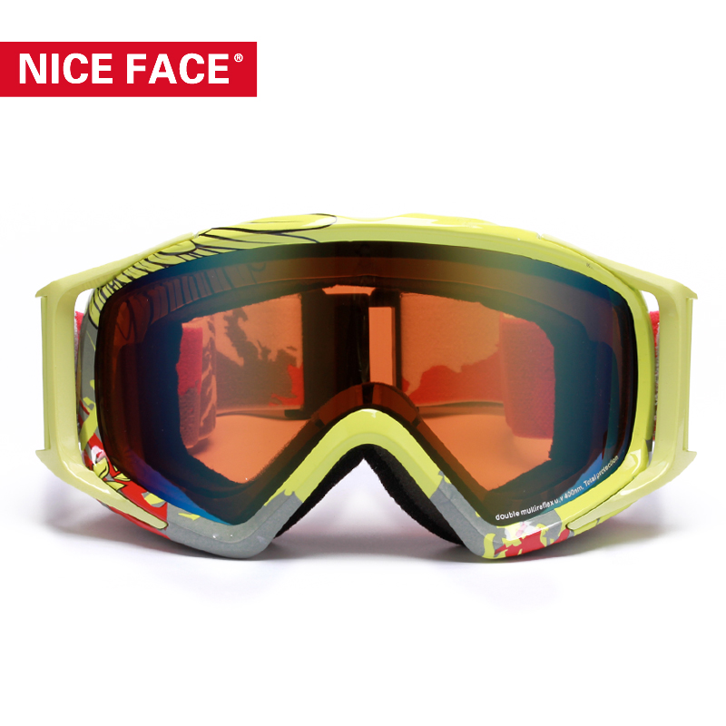 Hot NiceFace Professional Outdoor Windproof Ski Goggles Snowboarding Goggles Double Lens Skiing Goggles Men Women Glasses NF137