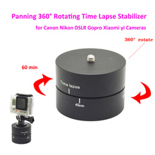 Aluminum Photography Panning 360 Degrees Rotating Time Lapse Stabilizer Tripod Head Adapter for Canon Nikon DSLR Gopro Cameras