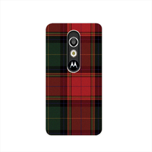 07287 RED BLUE TARTAN SCARF FASHION housing Cover cell phone Case for Motorola Moto G3 G 3rd Gen Generation