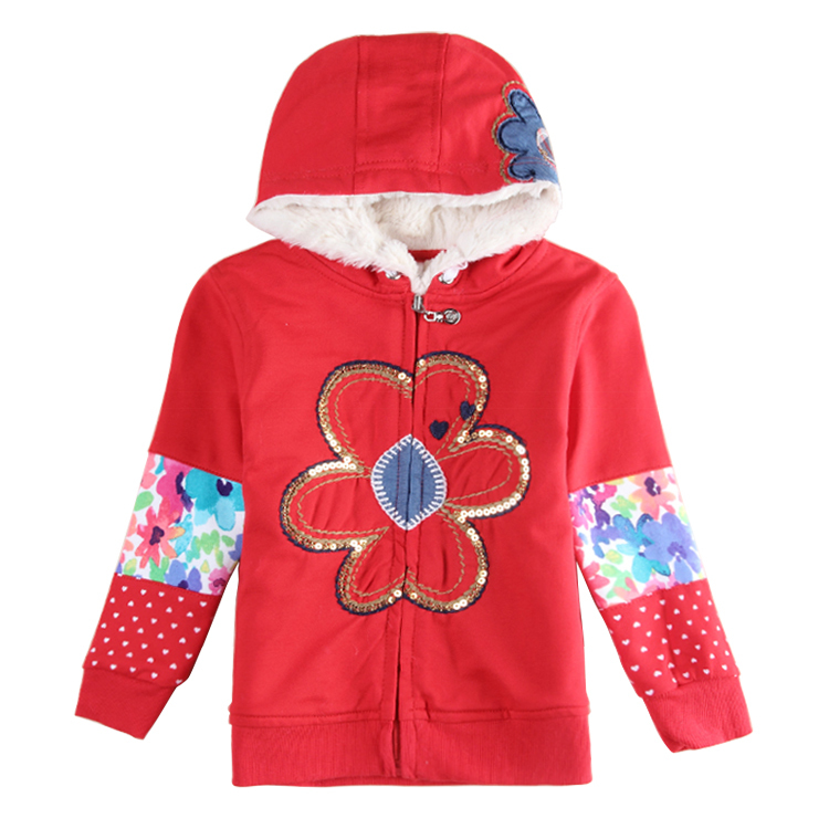 girls winter coat Nova kids jackets baby clothing children outerwear thicken winter jacket for girl with floral embroidery F5201