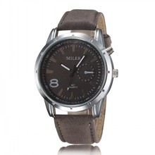 Fashion watches men Brand MILER Quartz relojes mujer 2016 Leather Strap Casual Womens Wristwatch reloj hombre
