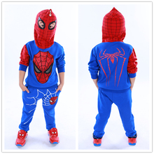 new Spiderman Children Boys Suits Clothing Baby Boy Spider man Sports sets hoody Kids 2pcs Sets Spring Autumn Clothes Tracksuits