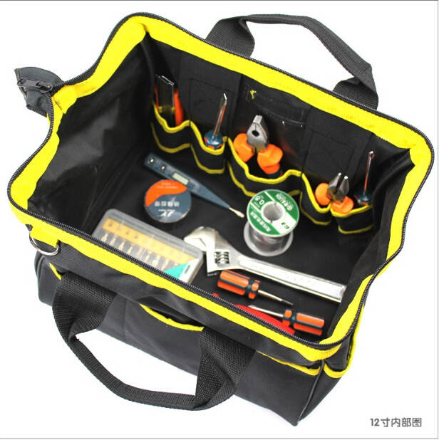 Rims thickened multifunction high quality 600D PVC Kit electrician package 12 inch repair kit tool bags
