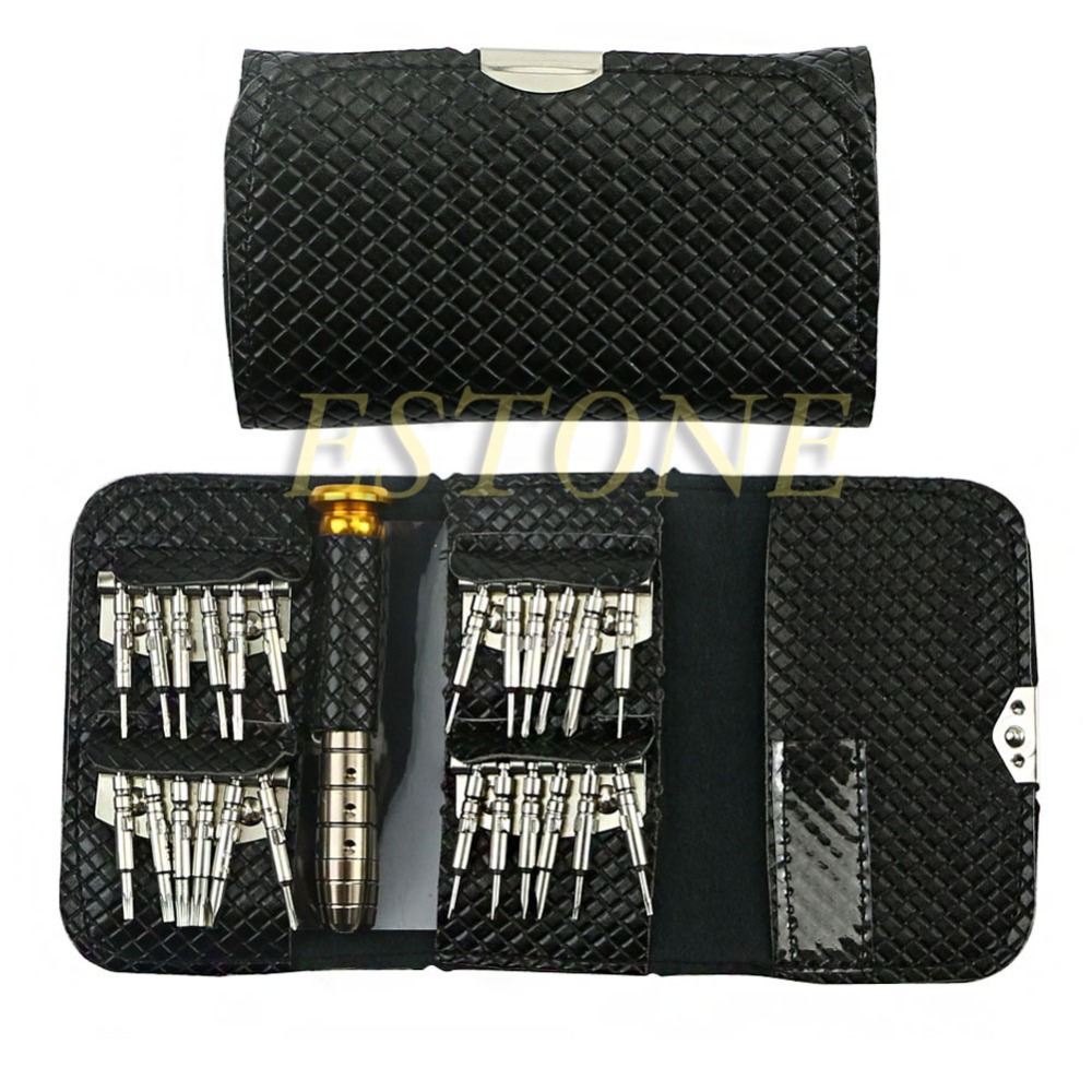 E74 25 in 1 Precision Screwdriver Wallet Set Repair Tool For iPhone Cellphone PC New
