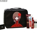 New Arrival High Quality Rose Girl Hand held Toiletry Cosmetic Bags Women Waterproof PU Travel Organizer