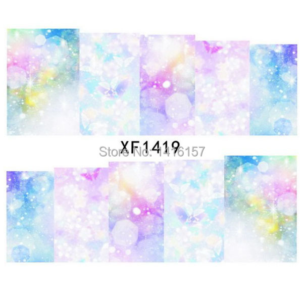 Min order is 10 mix order Water Transfer Nail Art Sticker Decal Beauty Blurry Dream Bubble