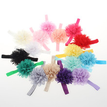 Cute baby big flower chiffon headband hats&caps for boys girls spring summer baby hairbow kids clothing accessories newborn hat