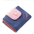 Korean Style Fashion Contrast Color Change Purse Womene Large Capacity Cartoon Money Clip High Quality Small