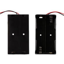 Battery Storage Case Plastic for 2 x 18650 Box Holder Black With Wire Lead hot new