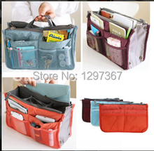 make up bag New Fashion Large Dual Organizer Mp3 Phone Cosmetic Book Storage Nylon Bag Handbag Purse Women X01