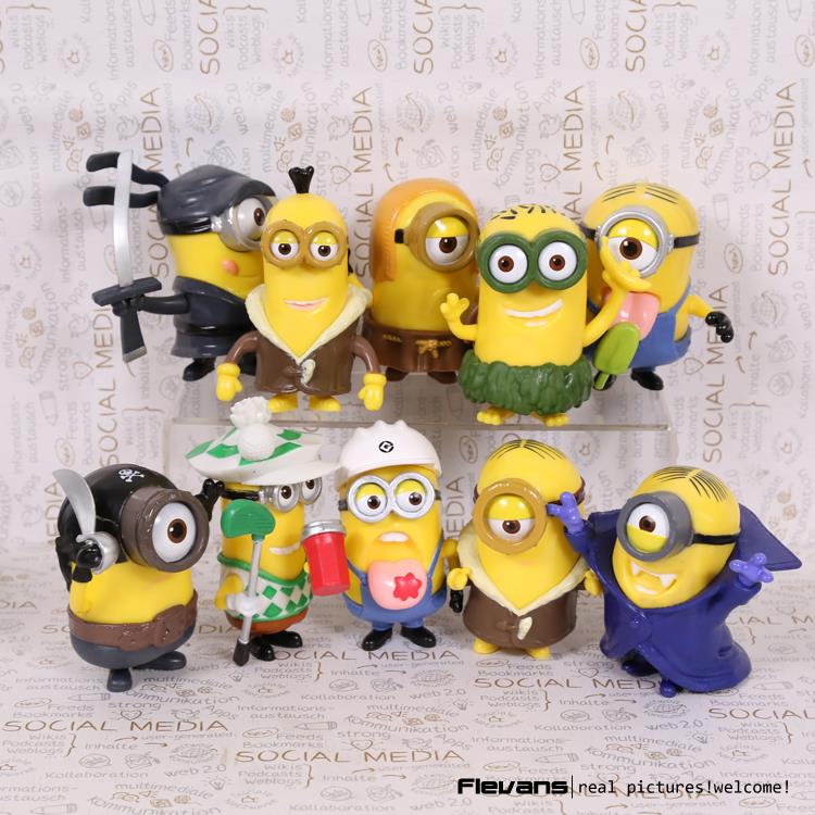 Despicable Me 3 Minions Toys Dolls PVC Action Figures Collectible Model Toys Kids Toys  Gifts 10cm DSFG297