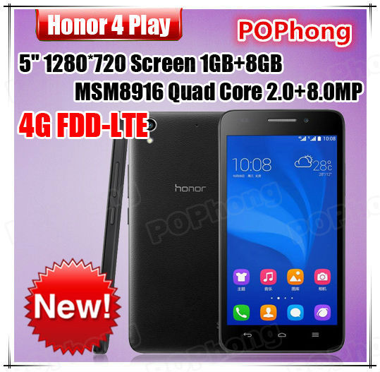 Huawei Honor 4 Play 5 0 inch 1GB RAM 4G LTE Android Smartphone Qual comm Quad