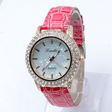 Wholesale 2016 New watch women Rhinestone women wristwatches Wedding Party Gift Wristwatch Fashion Casual PU Strap