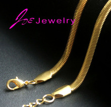 18k gold silver flat snake chain necklaces stainless steel herringbone crime chunky gold chains necklaces fine